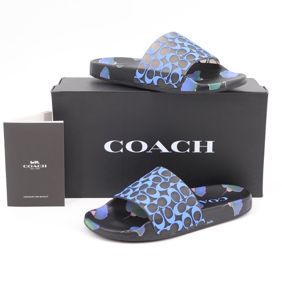 Coach Women’s Udele Signature Floral Printed Slide Sandals - Picture 2 of 14